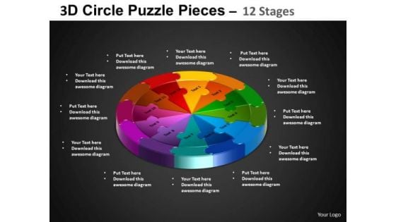 PowerPoint Slide Designs Circle Chart Circle Puzzle Diagram Ppt Themes