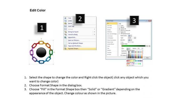 PowerPoint Slide Designs Circle Chart Circular Chain Ppt Slides