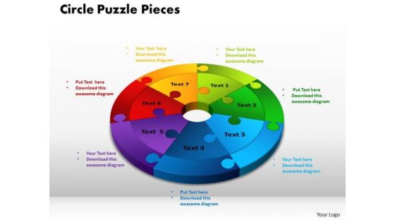 PowerPoint Slide Designs Circle Puzzle Pieces Ppt Theme