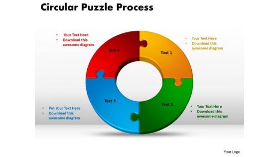 PowerPoint Slide Designs Circular Puzzle Process Marketing Ppt Template