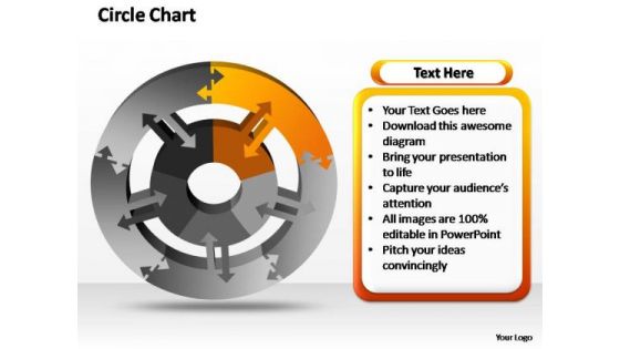 PowerPoint Slide Designs Company Circle Chart Ppt Template
