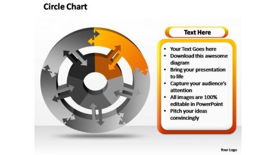 PowerPoint Slide Designs Company Circle Chart Ppt Template