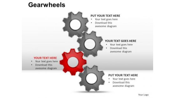 PowerPoint Slide Designs Company Gear Wheel Ppt Themes