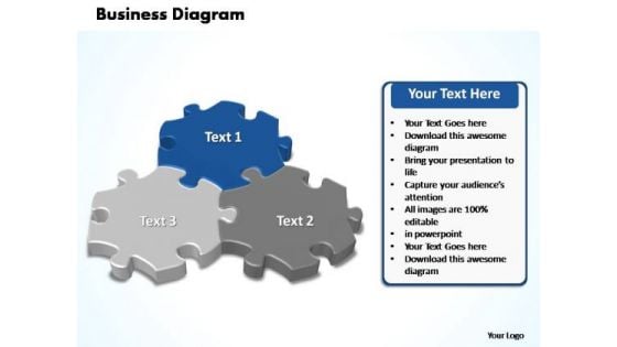 PowerPoint Slide Designs Company Interconnected Puzzle Pieces Business Ppt Slides