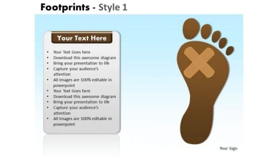 PowerPoint Slide Designs Company Strategy Footprints Ppt Backgrounds