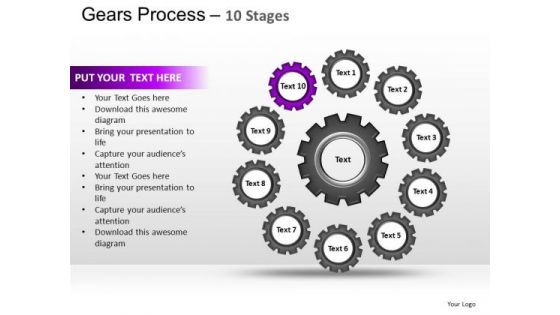 PowerPoint Slide Designs Diagram Gears Process Ppt Process