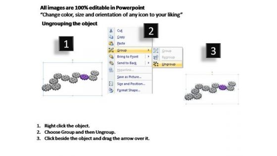PowerPoint Slide Designs Diagram Gears Process Ppt Slide