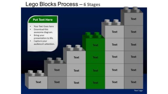 PowerPoint Slide Designs Diagram Lego Blocks Ppt Themes