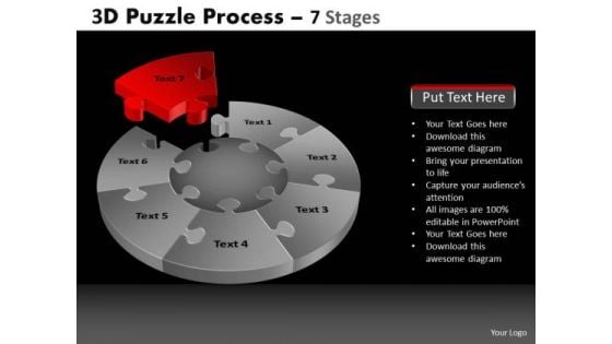 PowerPoint Slide Designs Diagram Pie Chart Puzzle Process Ppt Slidelayout