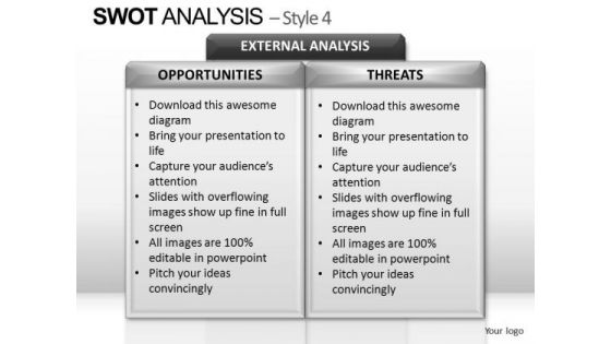 PowerPoint Slide Designs Diagram Swot Analysis Ppt Process