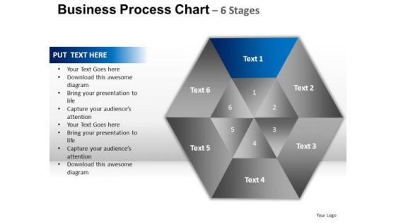 PowerPoint Slide Designs Download Hexagon Pie Chart Ppt Template