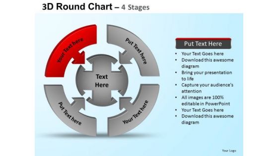 PowerPoint Slide Designs Download Round Process Flow Chart Ppt Template