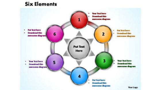 PowerPoint Slide Designs Download Six Elements Ppt Theme