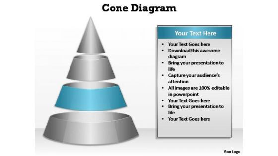 PowerPoint Slide Designs Editable Cone Diagram Ppt Slides