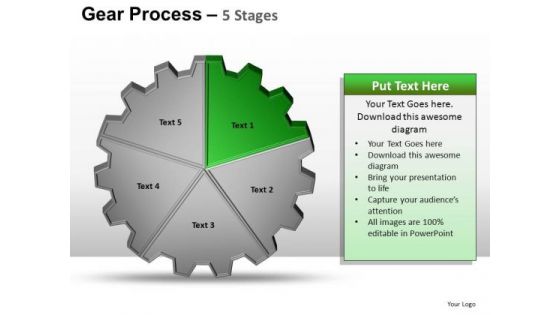 PowerPoint Slide Designs Editable Gears Process Ppt Design