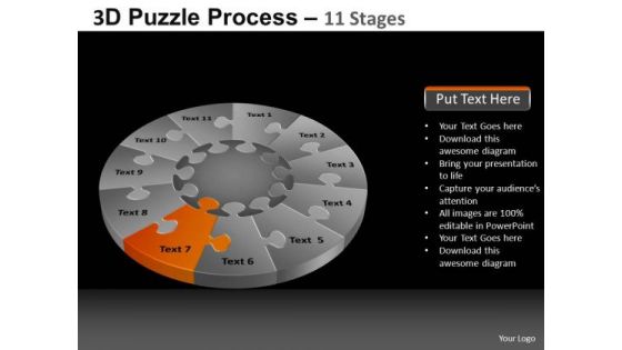 PowerPoint Slide Designs Education Pie Chart Puzzle Process Ppt Slide