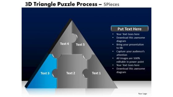 PowerPoint Slide Designs Education Triangle Puzzle Ppt Themes