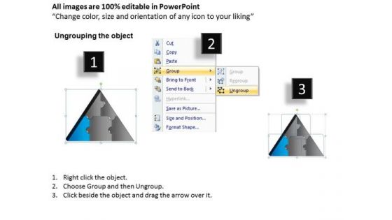 PowerPoint Slide Designs Education Triangle Puzzle Ppt Themes