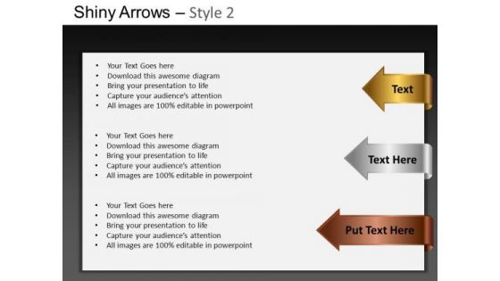 PowerPoint Slide Designs Executive Designs Shiny Arrows 2 Ppt Theme