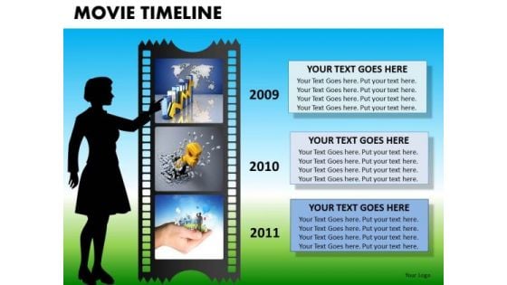 PowerPoint Slide Designs Executive Leadership Movie Timeline Ppt Template