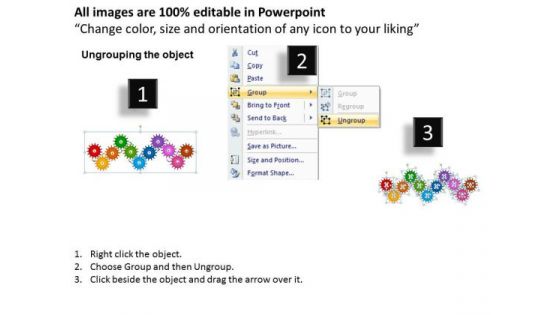 PowerPoint Slide Designs Gears Process Strategy Ppt Slide
