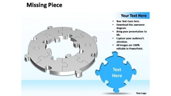 PowerPoint Slide Designs Graphic Circular Missing Puzzle Piece 8 Stages Ppt Design