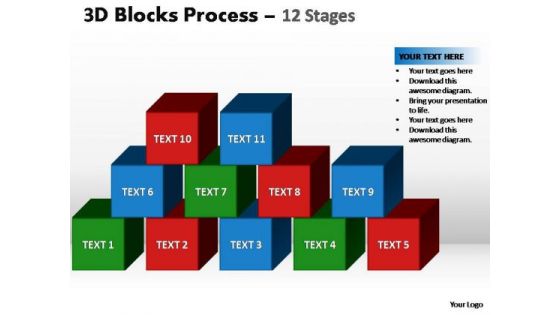 PowerPoint Slide Designs Growth Blocks Process Ppt Backgrounds