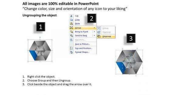 PowerPoint Slide Designs Image Hexagon Pie Chart Ppt Template