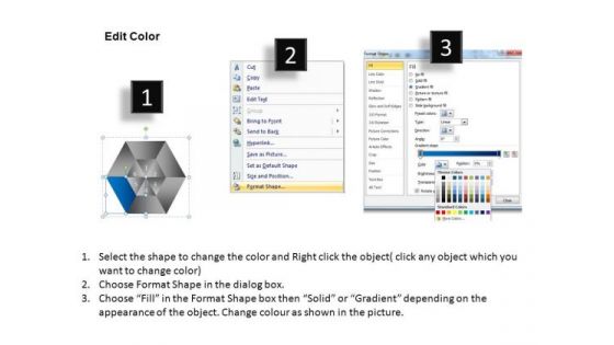 PowerPoint Slide Designs Image Hexagon Pie Chart Ppt Template