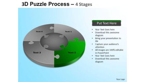 PowerPoint Slide Designs Image Jigsaw Pie Chart Ppt Template