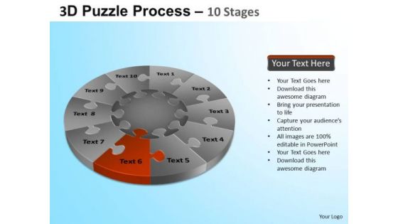 PowerPoint Slide Designs Image Puzzle Segment Pie Chart Ppt Theme