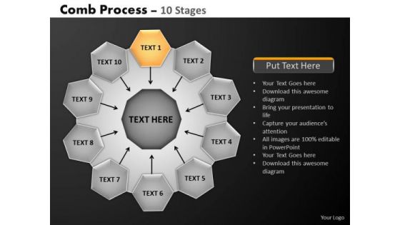 PowerPoint Slide Designs Leadership Hub And Spokes Process Ppt Presentation