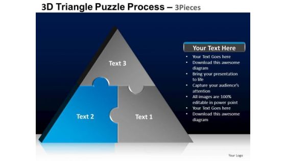 PowerPoint Slide Designs Leadership Triangle Puzzle Ppt Slides