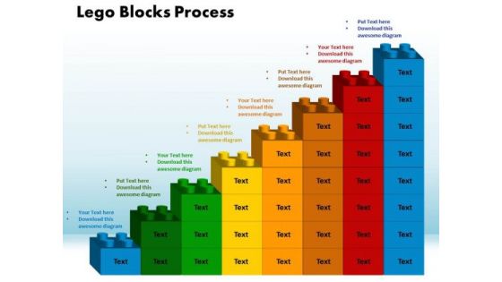 PowerPoint Slide Designs Lego Blocks Process Business Ppt Theme