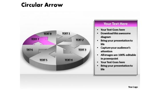 PowerPoint Slide Designs Marketing Circular Arrow Ppt Templates