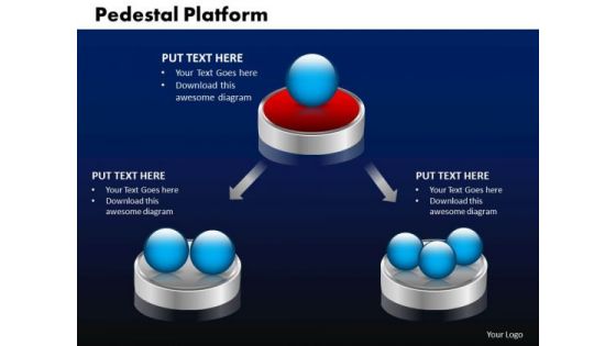 PowerPoint Slide Designs Pedestal Platform Business Ppt Backgrounds