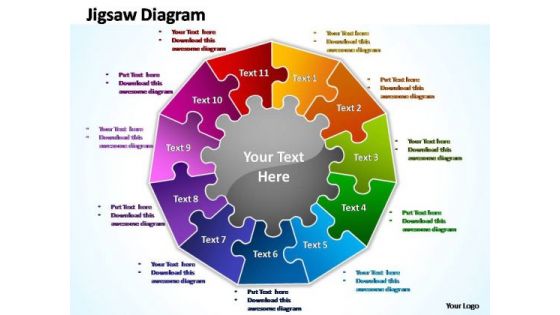 PowerPoint Slide Designs Process Multiple Jigsaw Ppt Slide