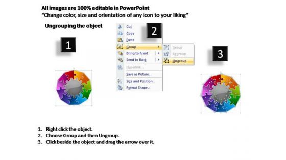 PowerPoint Slide Designs Process Multiple Jigsaw Ppt Slide