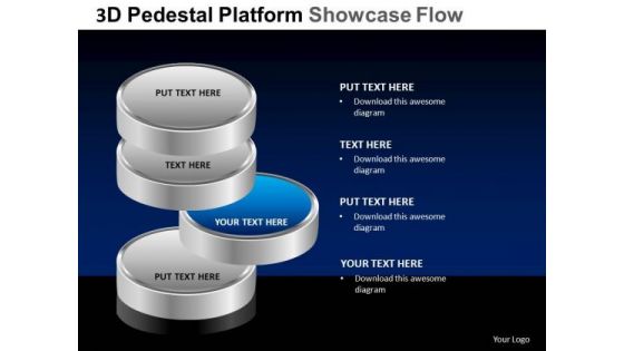 PowerPoint Slide Designs Process Pedestal Platform Showcase Ppt Slides