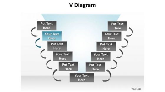 PowerPoint Slide Designs Process V Diagram Ppt Backgrounds