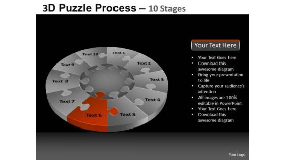 PowerPoint Slide Designs Sales Pie Chart Puzzle Process Ppt Backgrounds