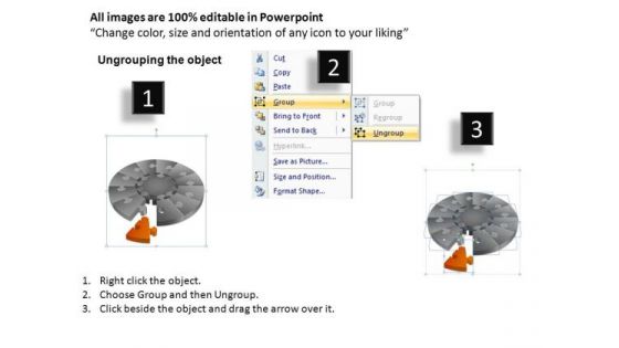 PowerPoint Slide Designs Sales Pie Chart Puzzle Process Ppt Template