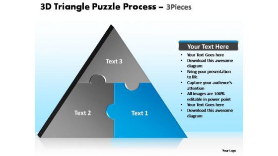 PowerPoint Slide Designs Strategy Triangle Puzzle Ppt Backgrounds