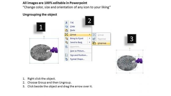 PowerPoint Slide Designs Teamwork Pie Chart Puzzle Process Ppt Theme