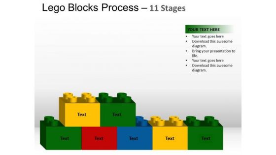 PowerPoint Slide Diagram Lego Blocks Ppt Template