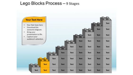 PowerPoint Slide Diagram Lego Blocks Ppt Theme