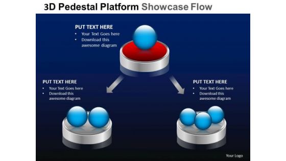 PowerPoint Slide Diagram Pedestal Platform Showcase Ppt Slides