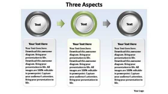 PowerPoint Slide Download Three Aspects Ppt Theme