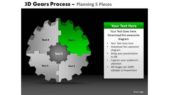 PowerPoint Slide Editable Gears Process Ppt Design