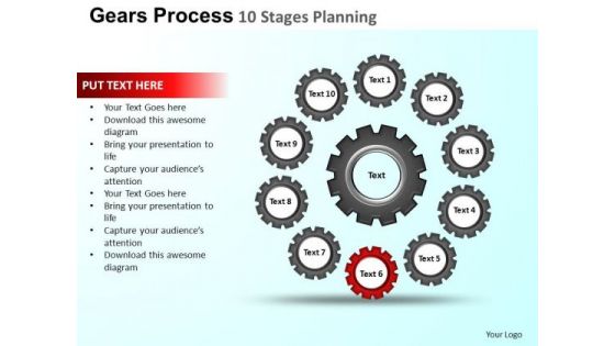 PowerPoint Slide Editable Gears Process Ppt Design Slides